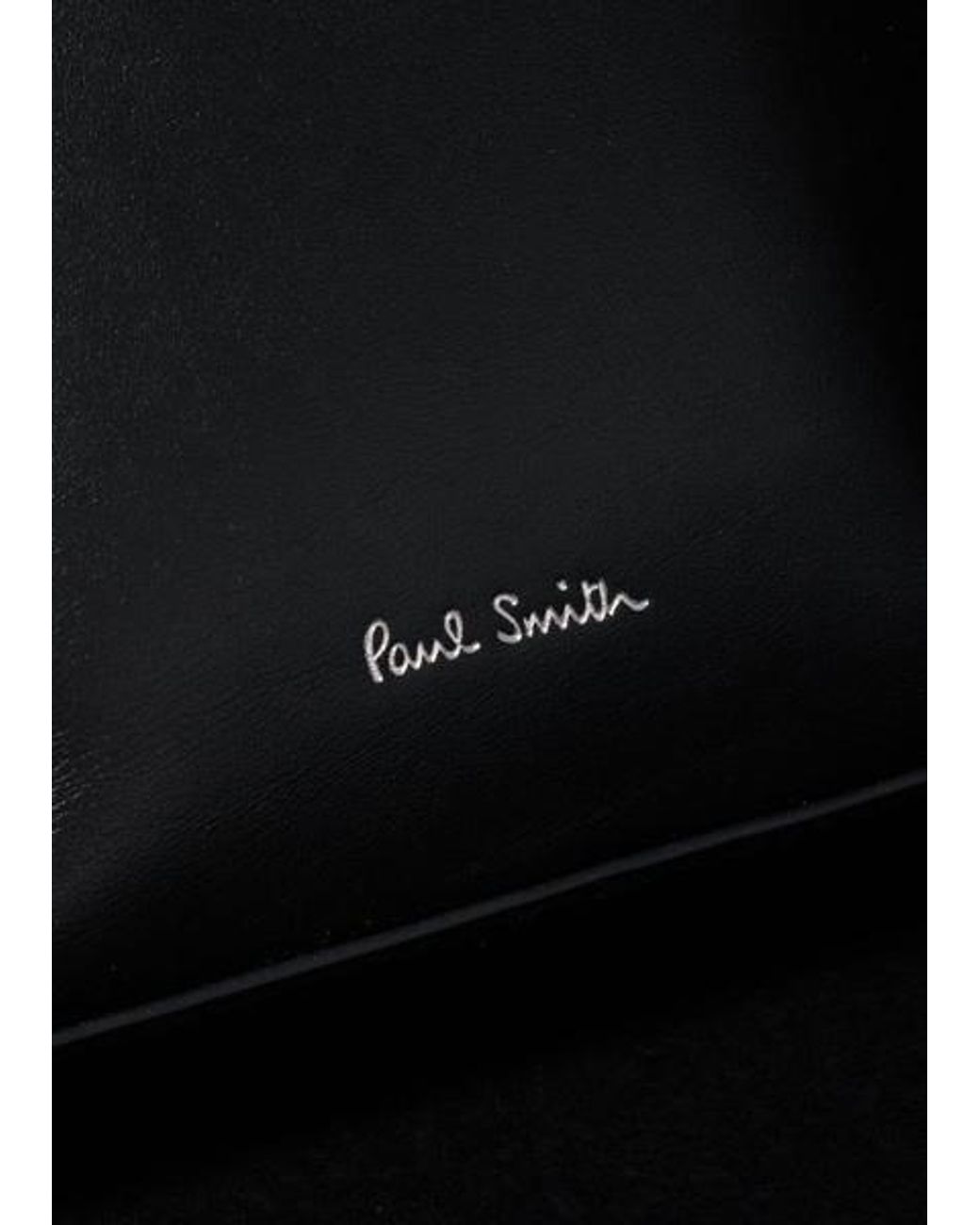 Paul Smith Black Signature Tab Leather Cross Body Pouch for men