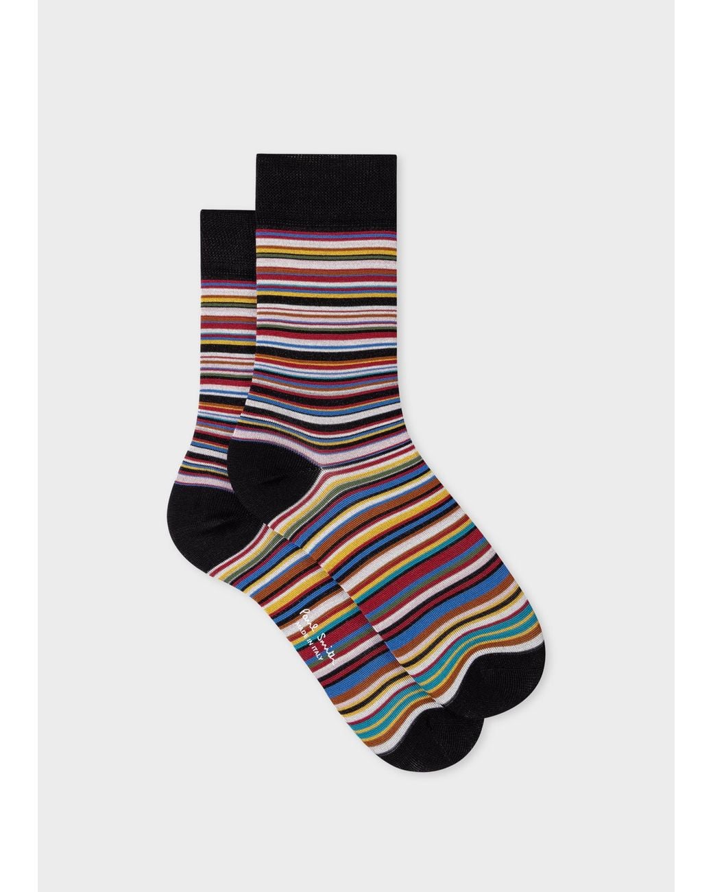 Paul Smith White Women's 'signature Stripe' Silk-mix Socks