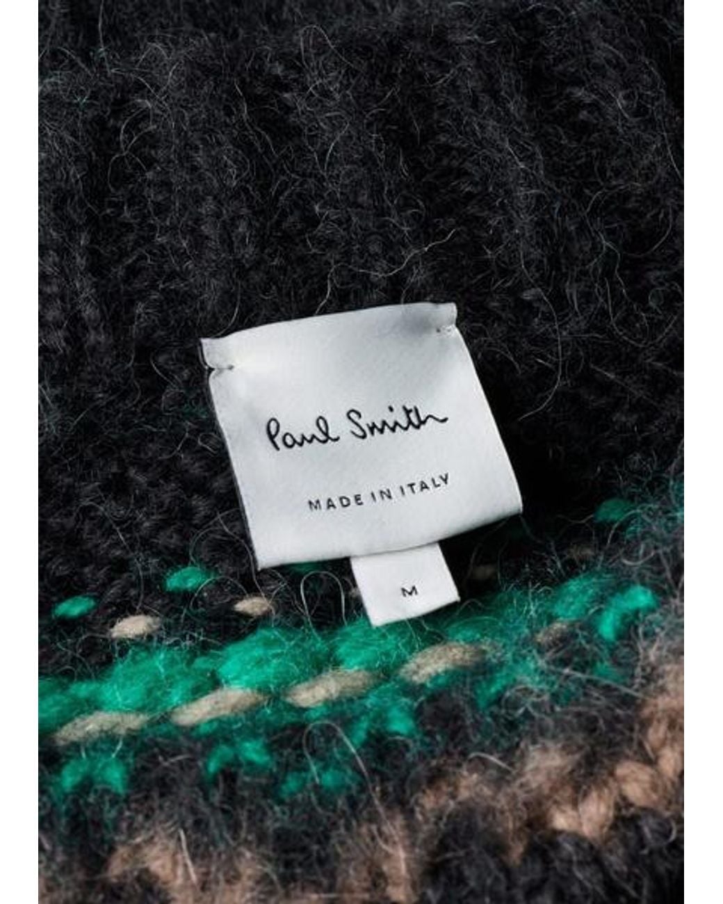 Paul Smith Green Fair Isle Wool-Alpaca Sweater