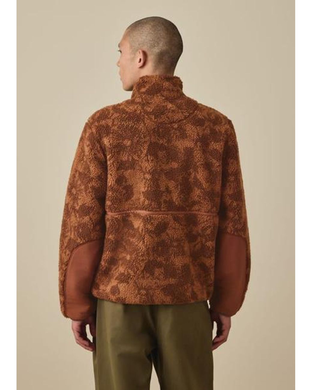 Paul Smith Brown Floral Fleece Jacket for men