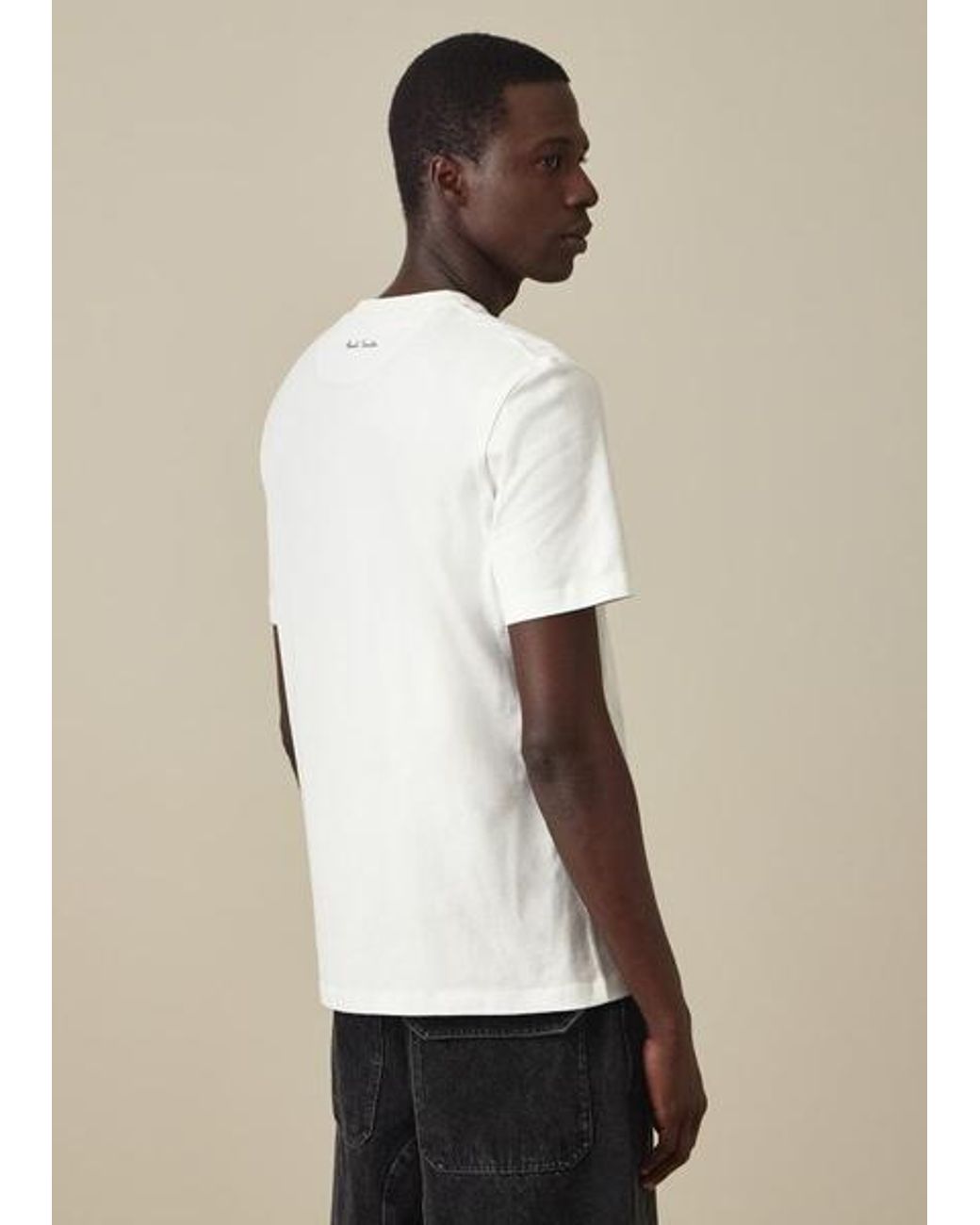 Paul Smith Natural 'Year Of The Goat' Print T-Shirt for men