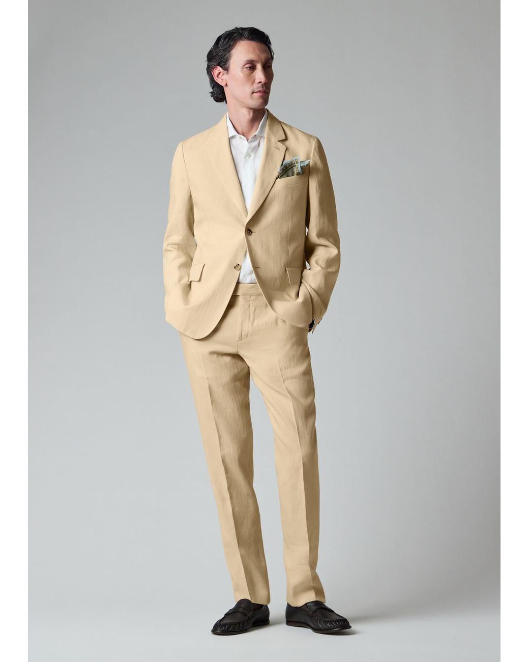 Paul Smith White Ecru Linen Buggy-Lined Blazer for men