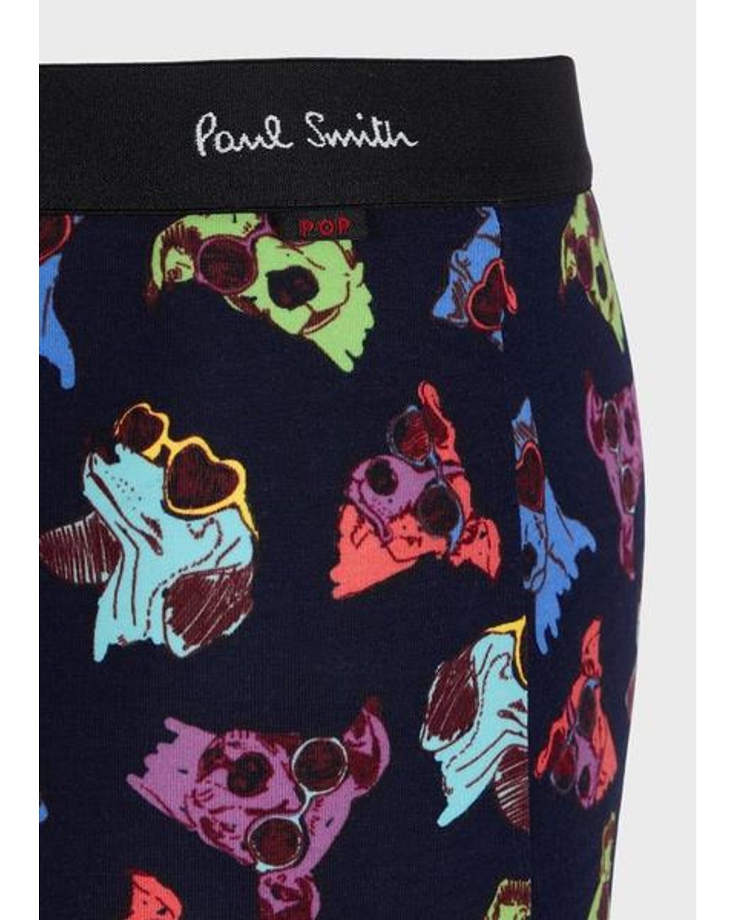 Paul Smith Blue Organic Cotton 'Dog' Boxers for men