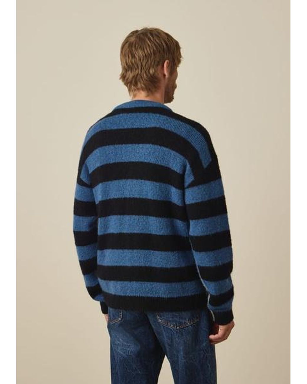 Paul Smith Blue And Space-Dye Intarsia Cardigan for men