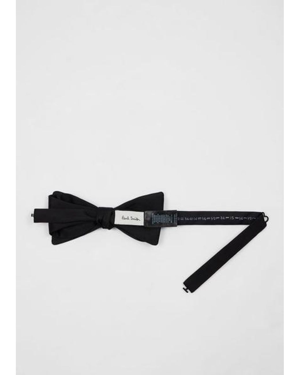 Paul Smith Black Plain Satin Bow Tie for men