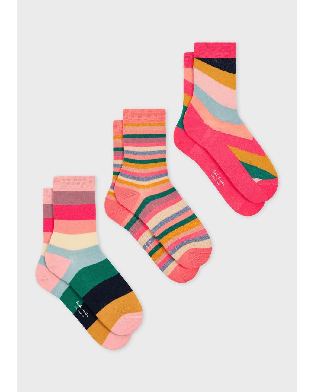 Paul Smith Pink 'Swirl' Socks Three Pack