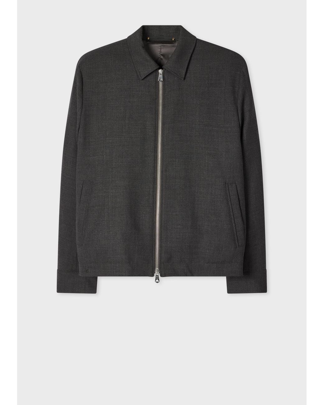 Paul Smith Black Cordonetto Wool Zip Jacket for men