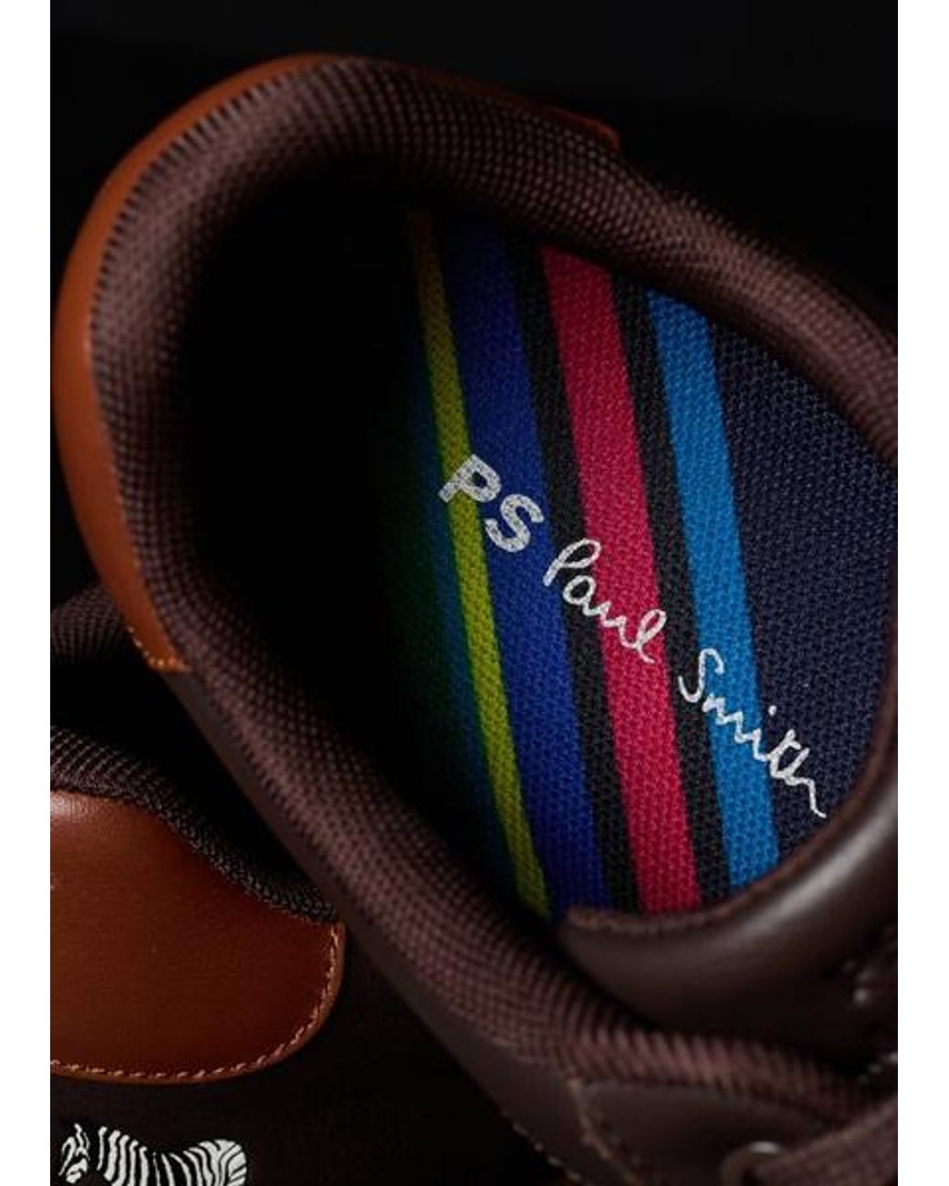 Paul Smith Black Leather 'Albany' Trainers for men