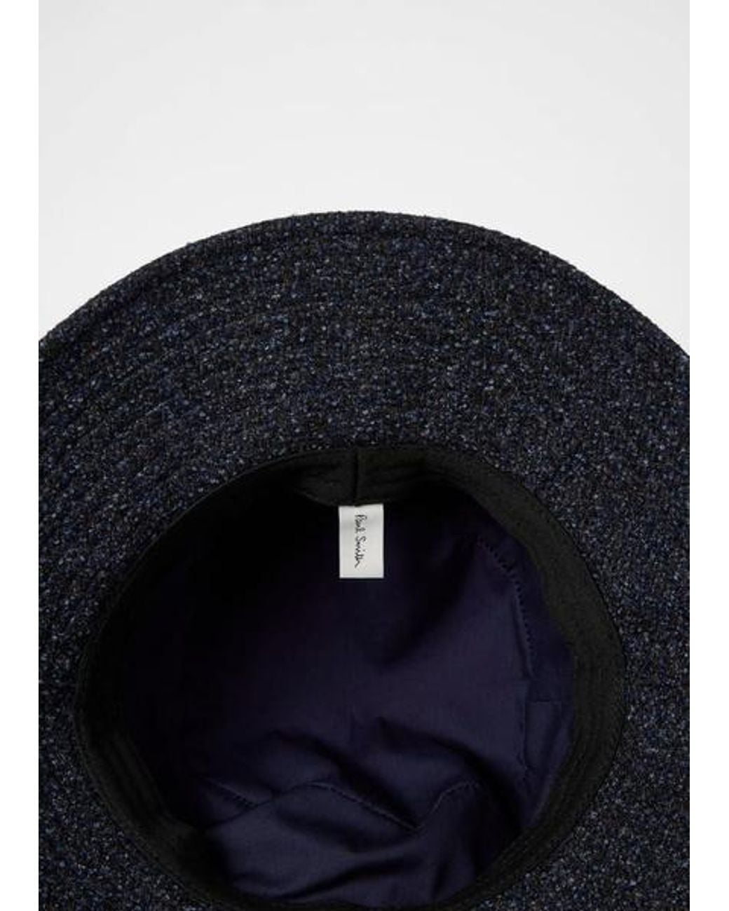 Paul Smith Blue Wool Bucket Hat for men