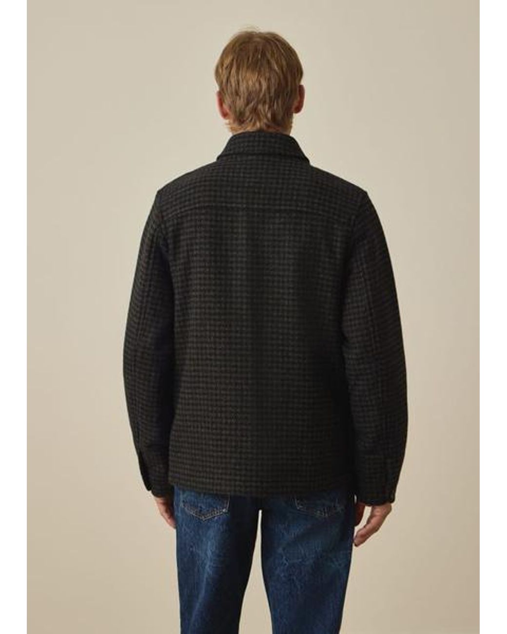 Paul Smith Black Dogtooth Wool-Blend Chore Jacket for men