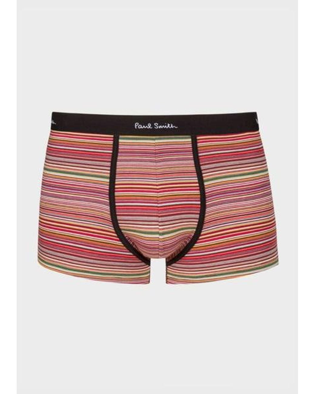 Paul Smith Red 'Signature Stripe' Organic-Cotton Low-Rise Boxer Briefs for men