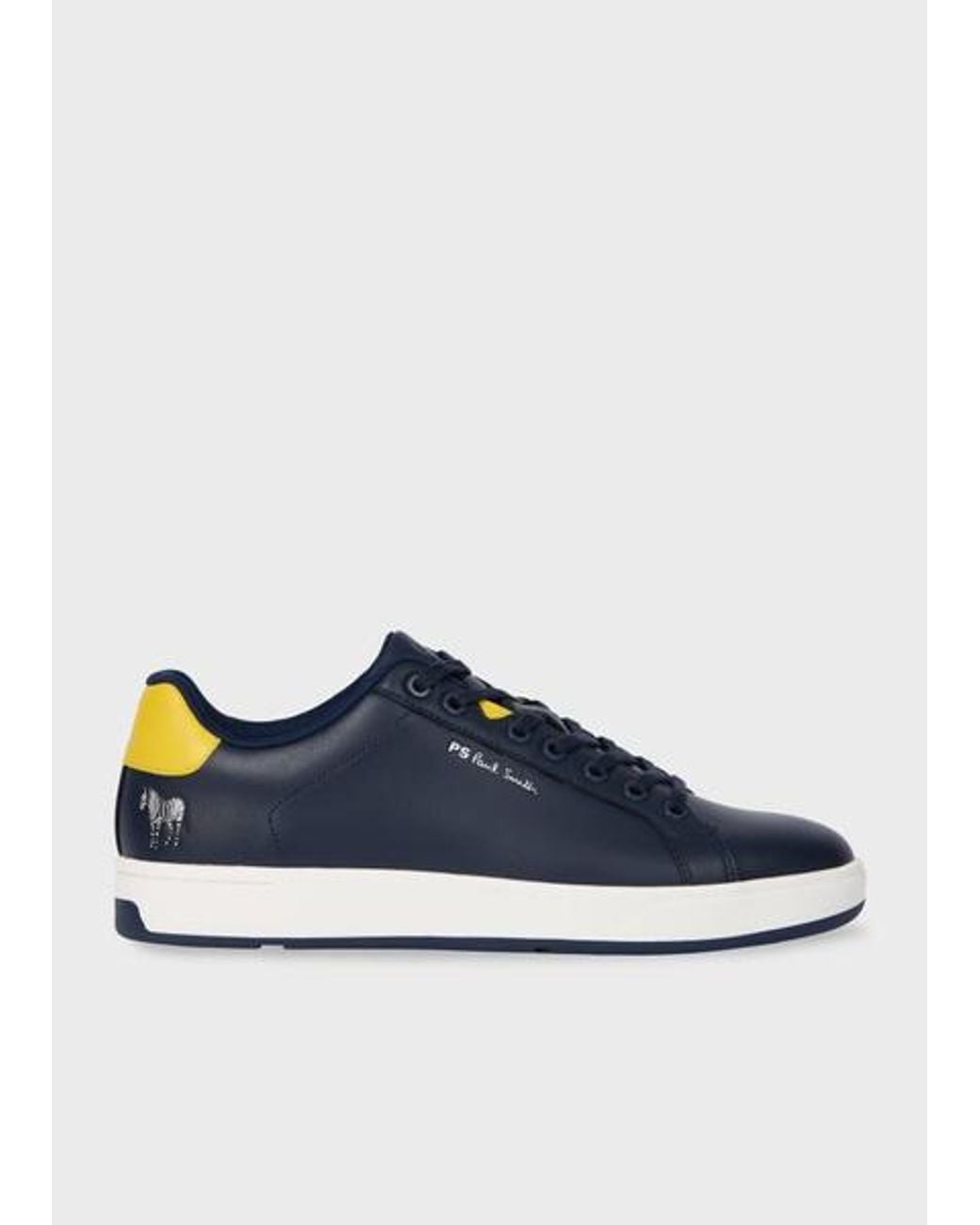 Paul Smith Blue Leather 'Albany' Trainers for men