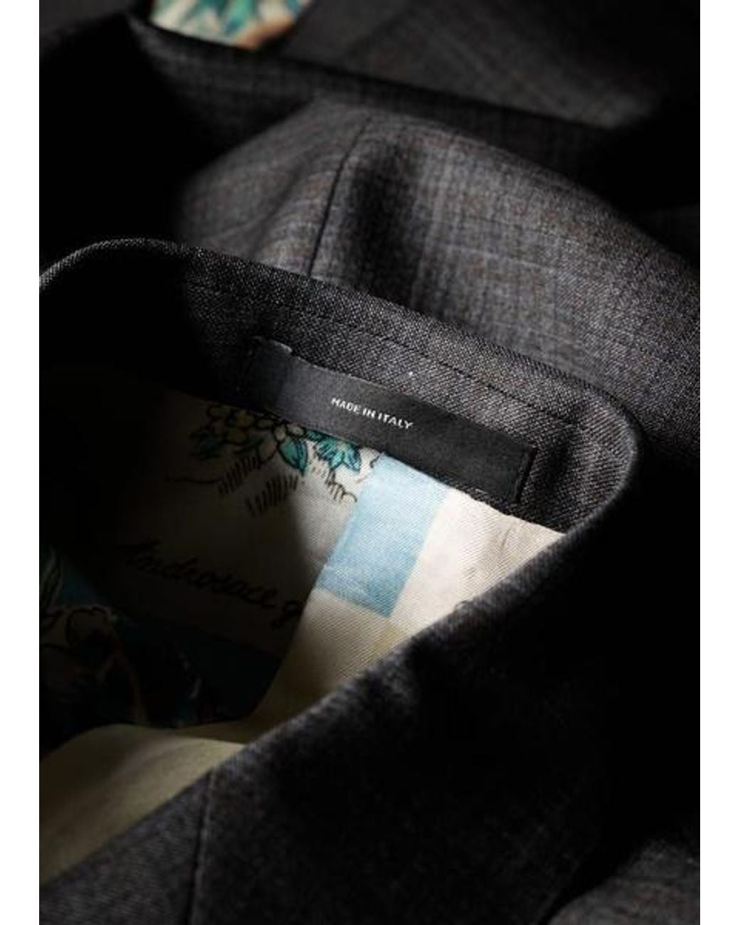 Paul Smith Black Sharkskin Check Double-Breasted Blazer for men