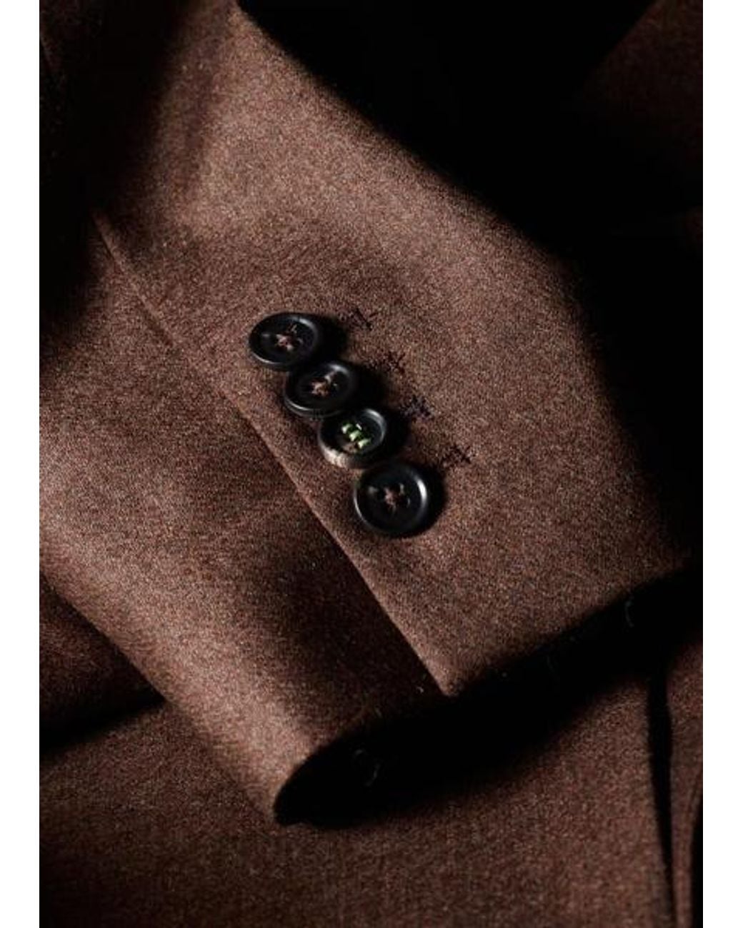Paul Smith Brown Wool-Cashmere Flannel Two-Button Blazer