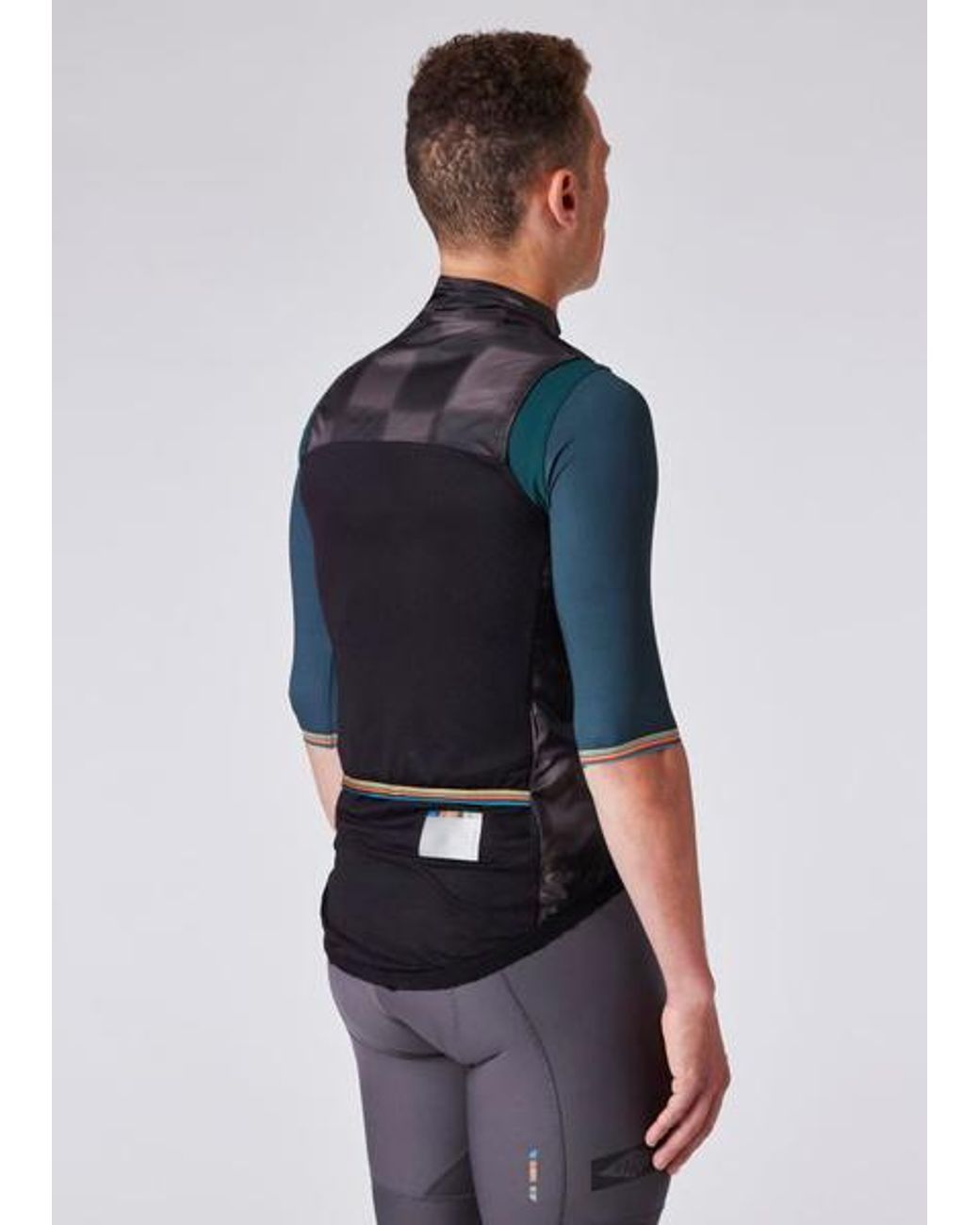 Paul Smith Blue Packable Cycling Gilet for men