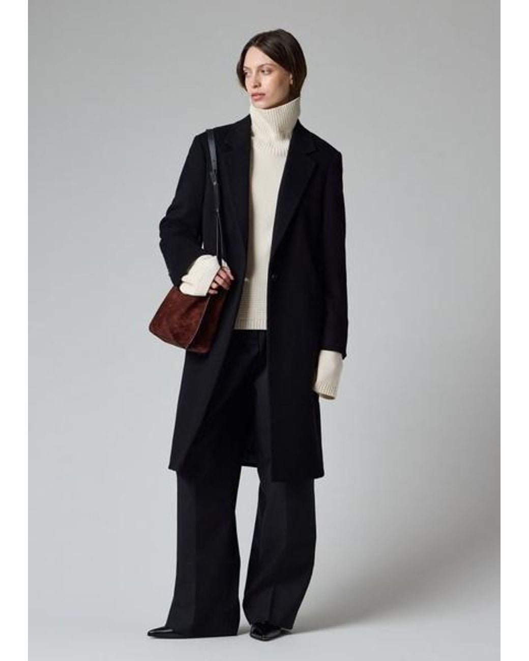 Paul Smith Blue Wool-Cashmere Epsom Coat