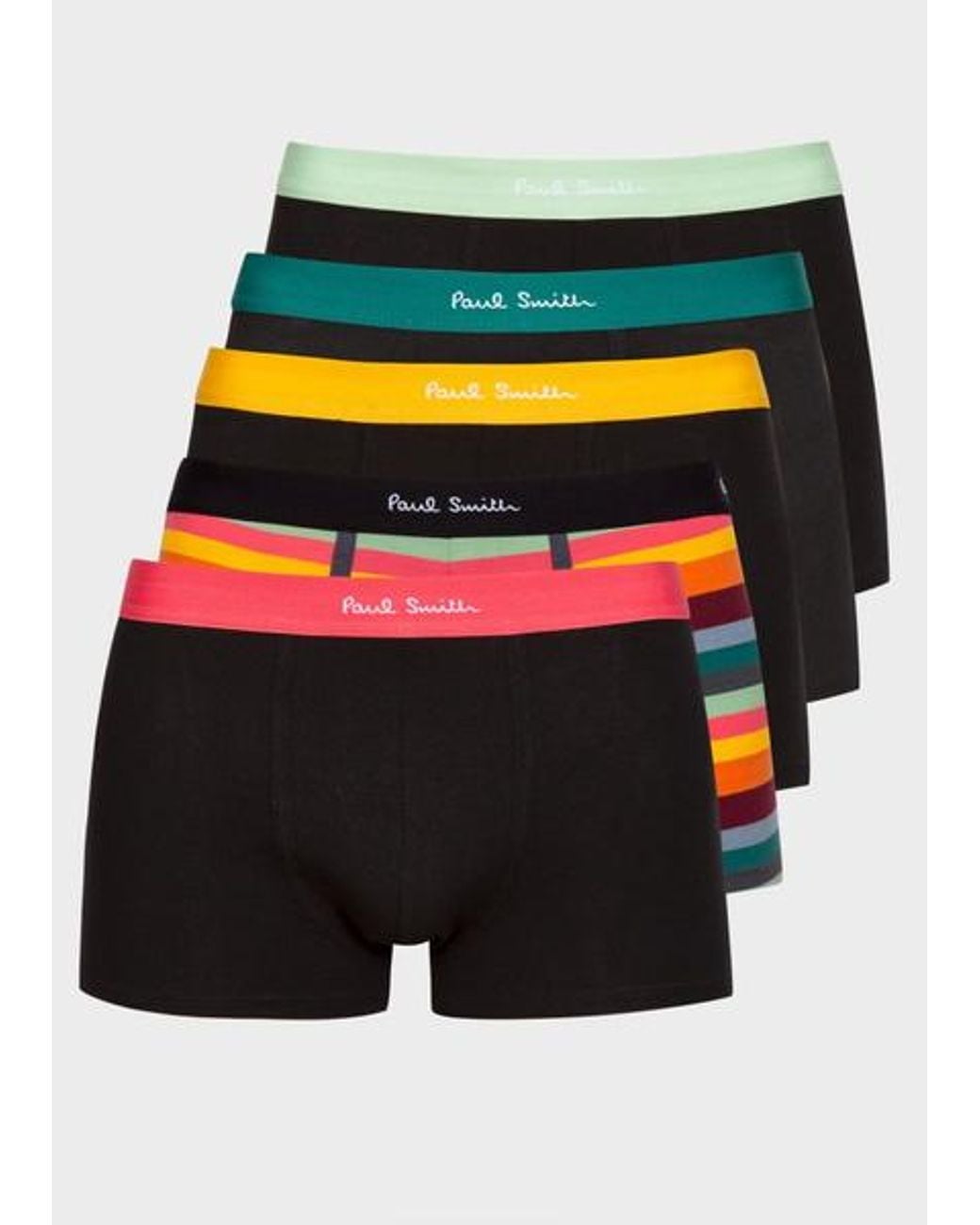 Paul Smith Multicolor Organic Cotton Mixed Boxer Briefs Five Pack for men