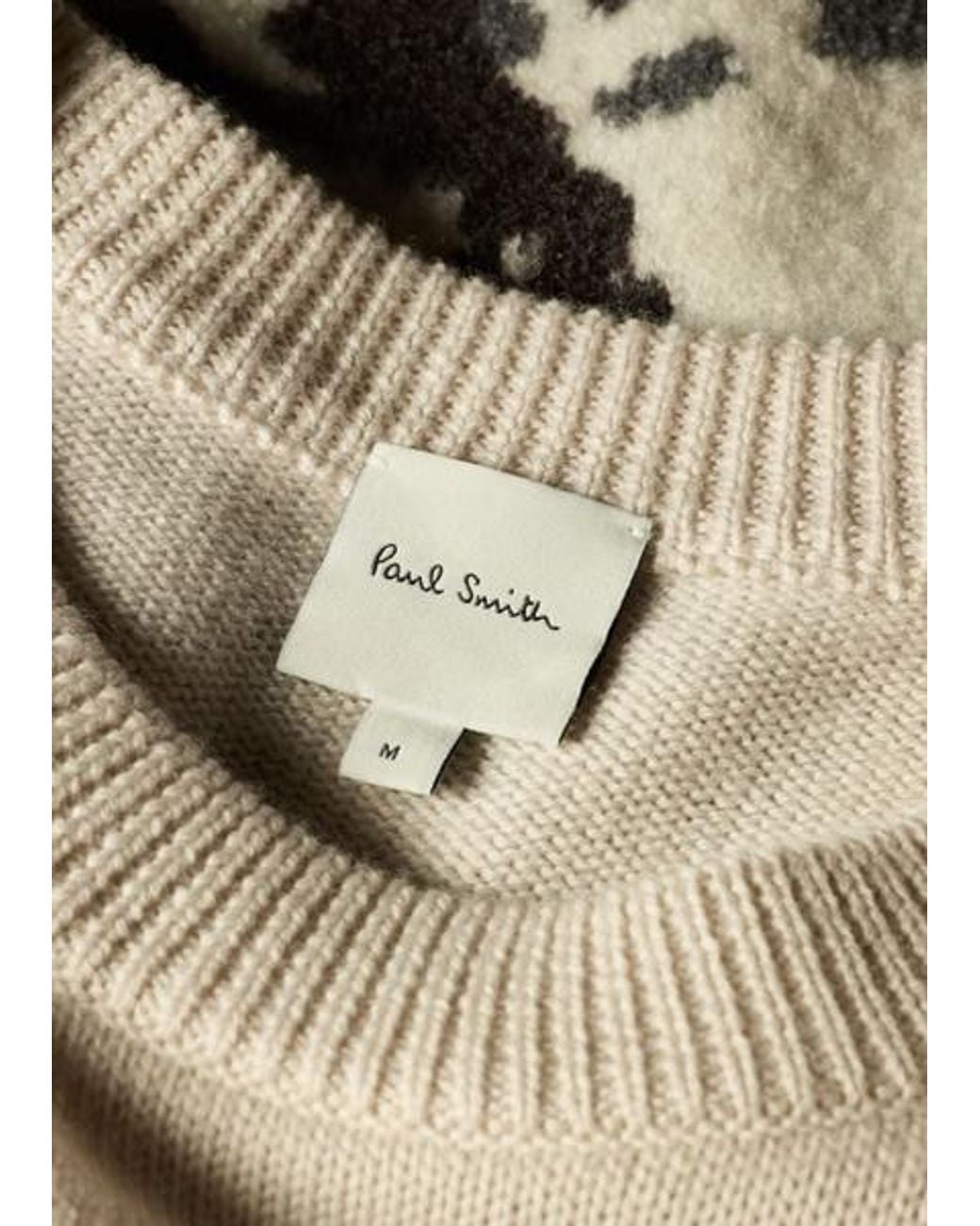 Paul Smith Natural 'Year Of The Goat' Merino Wool Sweater for men