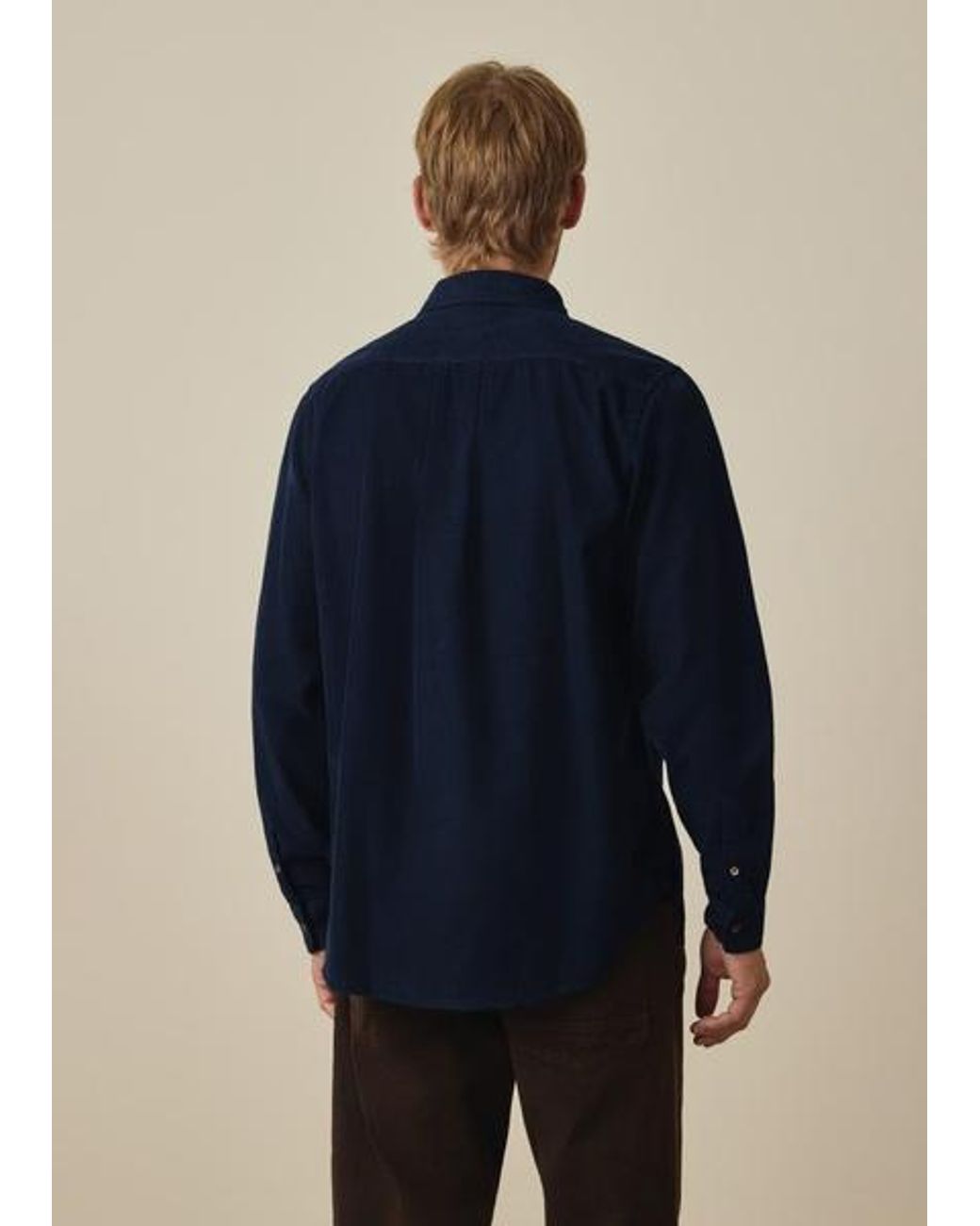 Paul Smith Blue Corduroy Patch-Pocket Shirt for men