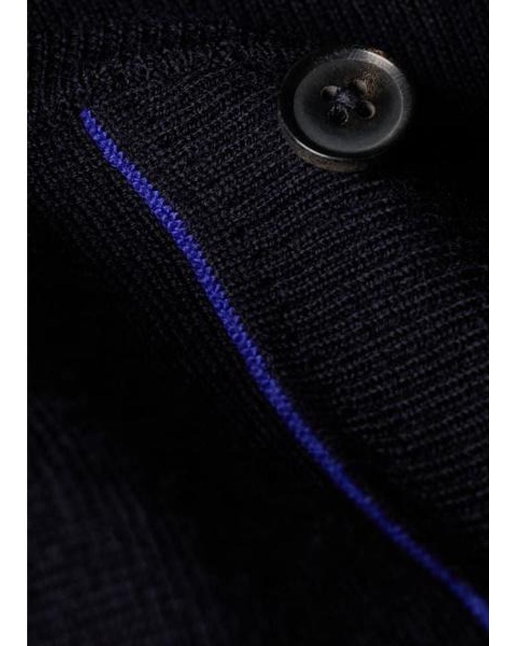Paul Smith Blue Merino Wool Henley Sweater for men