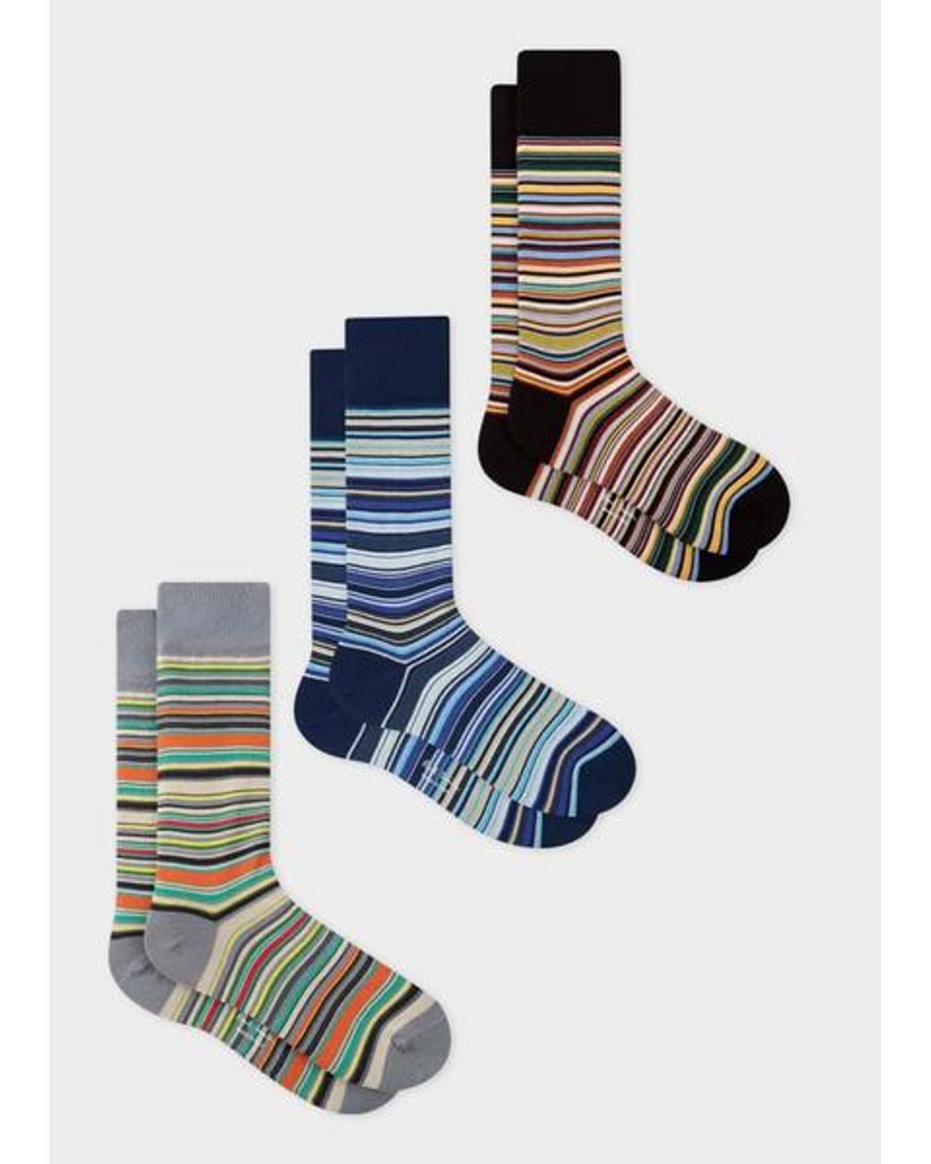 Paul Smith Multicolor 'Signature Stripe' Three Pack Cracker Set for men