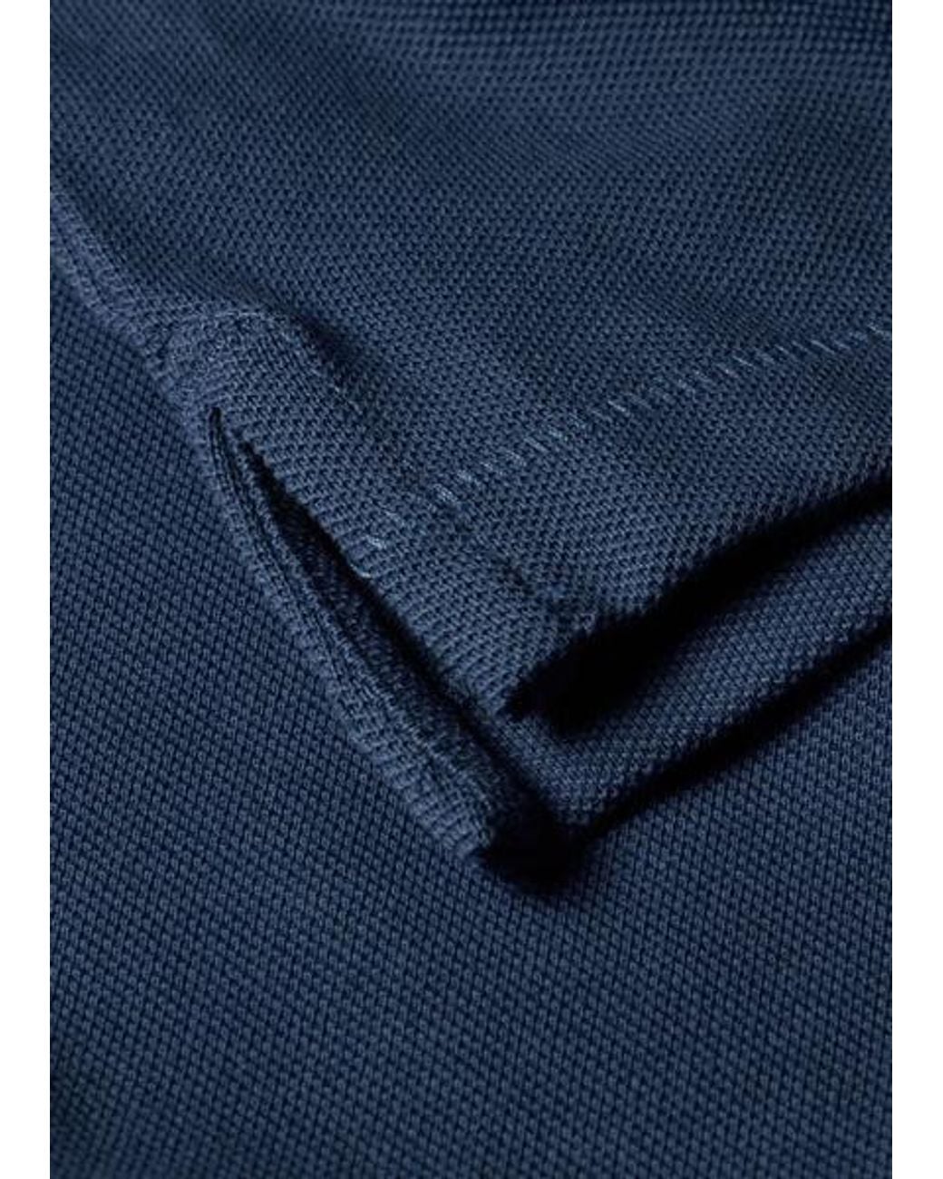 Paul Smith Blue Washed Organic Cotton Zebra Polo Shirt for men