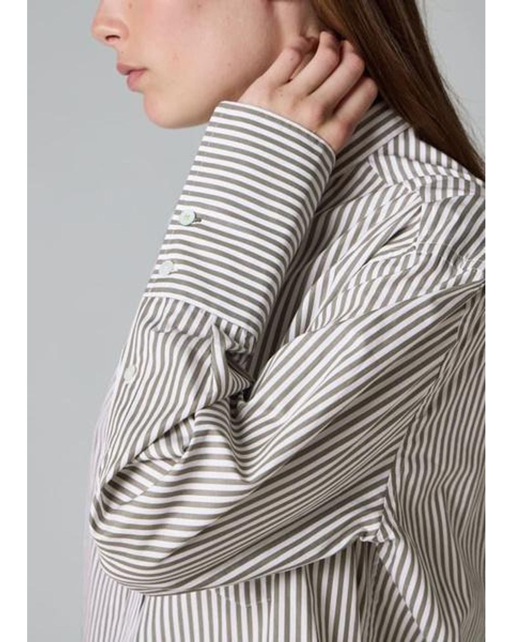 Paul Smith Gray Khaki Bengal Stripe Shirt