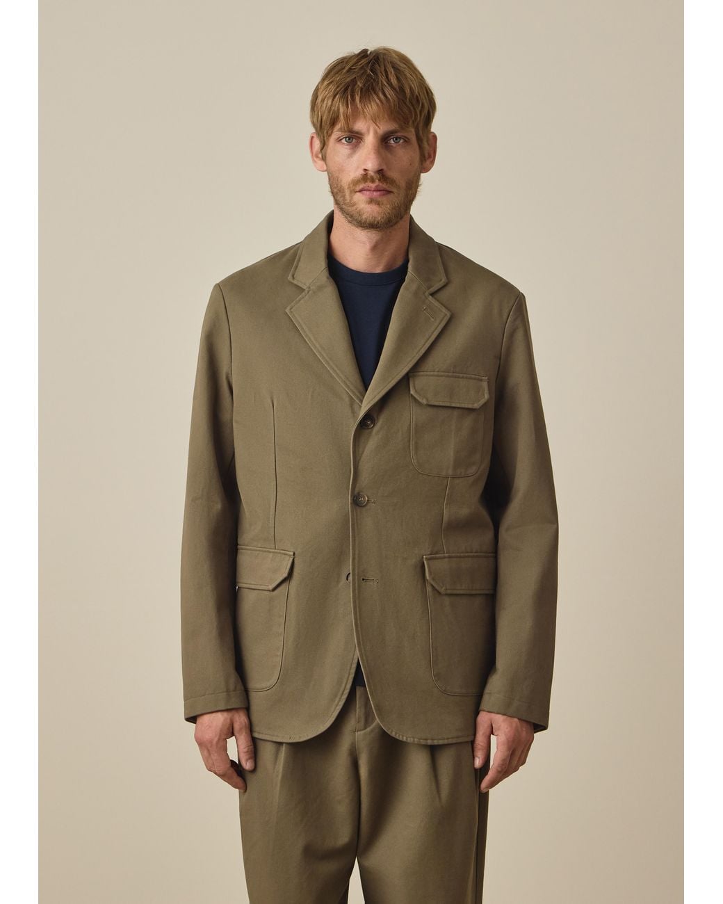 Paul Smith Natural Cotton-Twill Utility Blazer for men