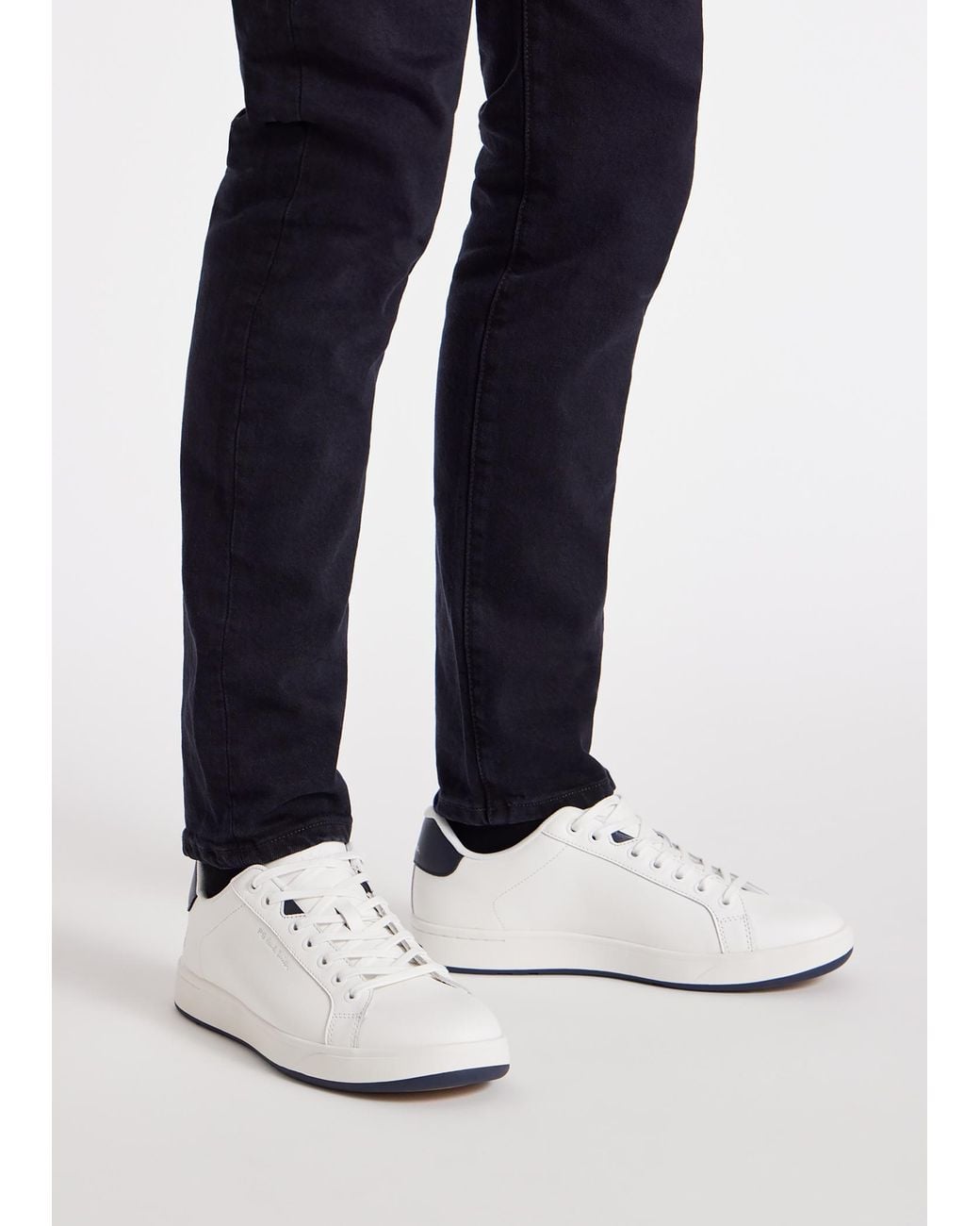 Paul Smith White Leather 'Albany' 'Zebra' Trainers for men