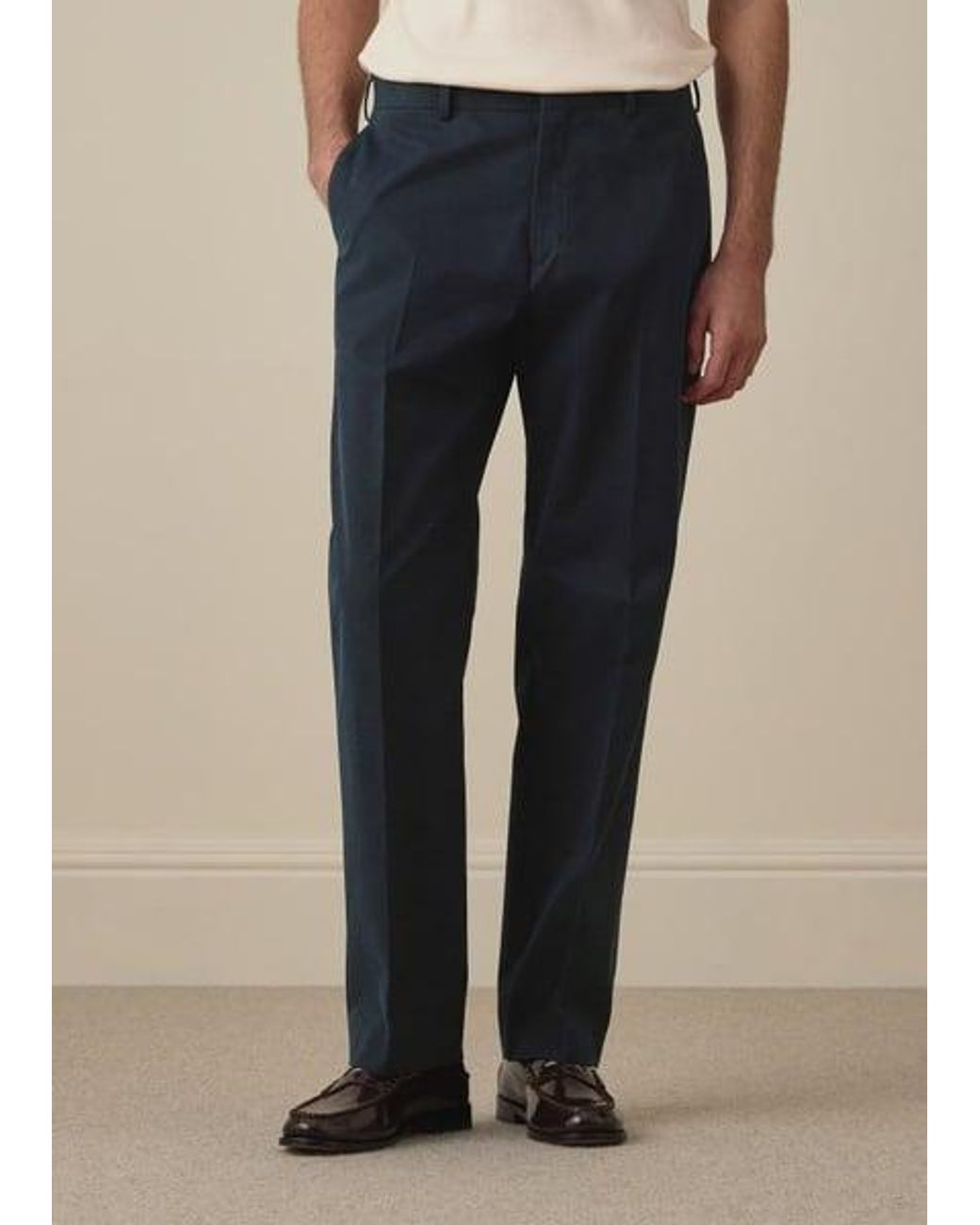 Paul Smith Blue Relaxed-Fit Cotton-Twill Chinos for men
