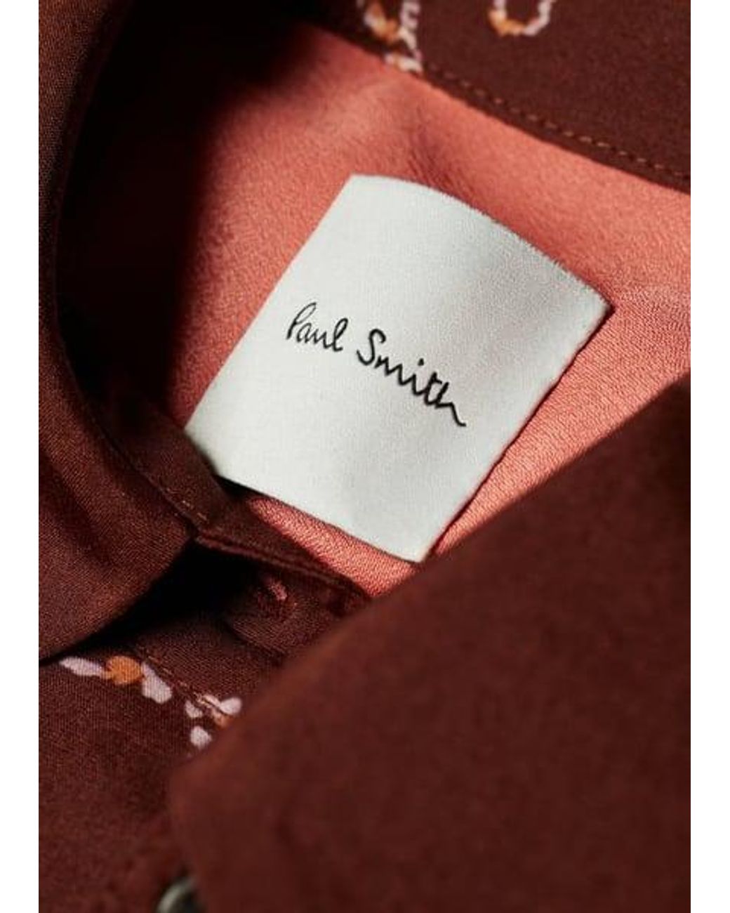 Paul Smith Red Burgundy 'Love' Print Shirt Dress