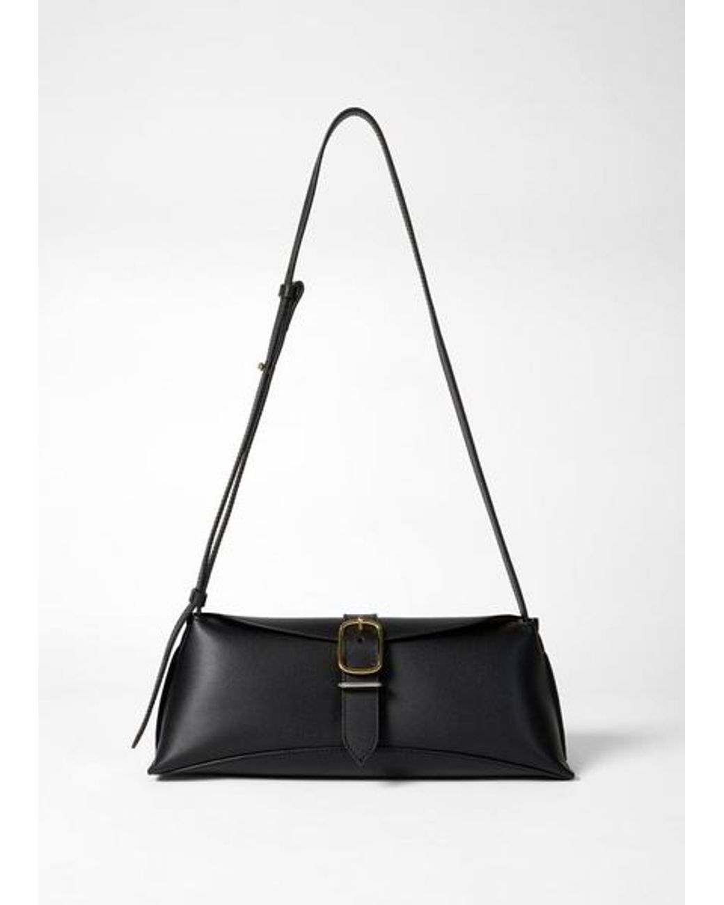 Paul Smith Black Leather Buckle Shoulder Bag