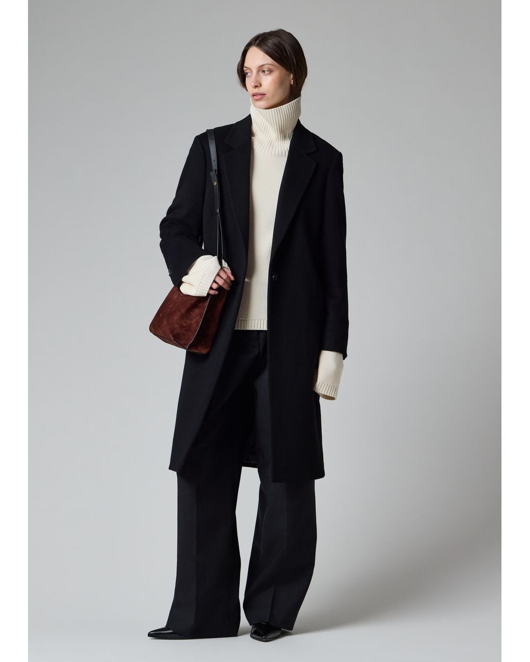 Paul Smith Blue Wool-Cashmere Epsom Coat