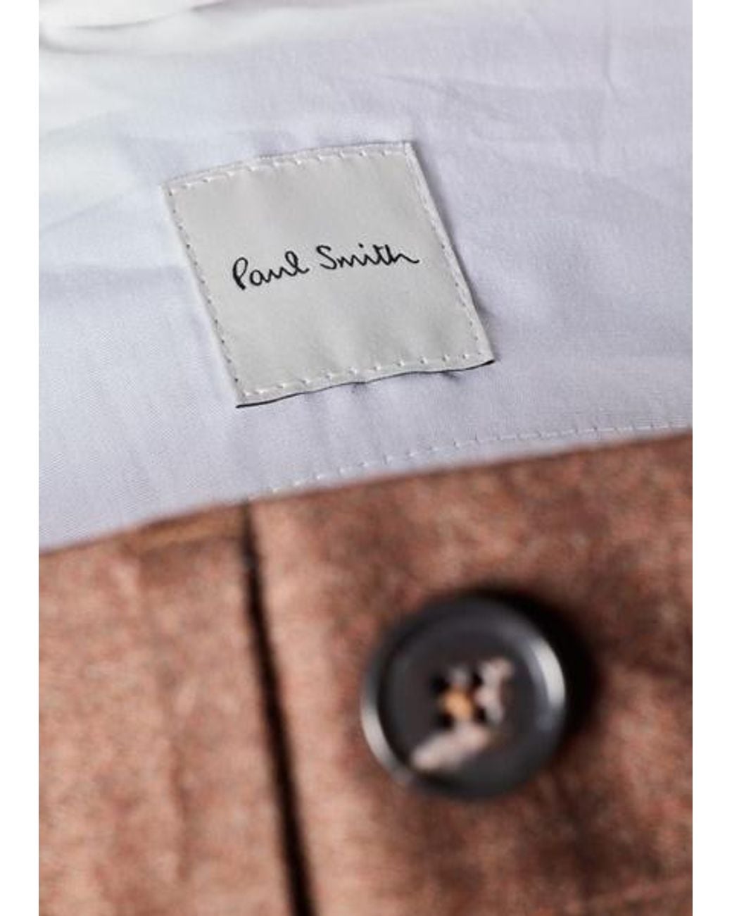 Paul Smith Brown Wool-Cashmere Flannel Bootcut Trousers