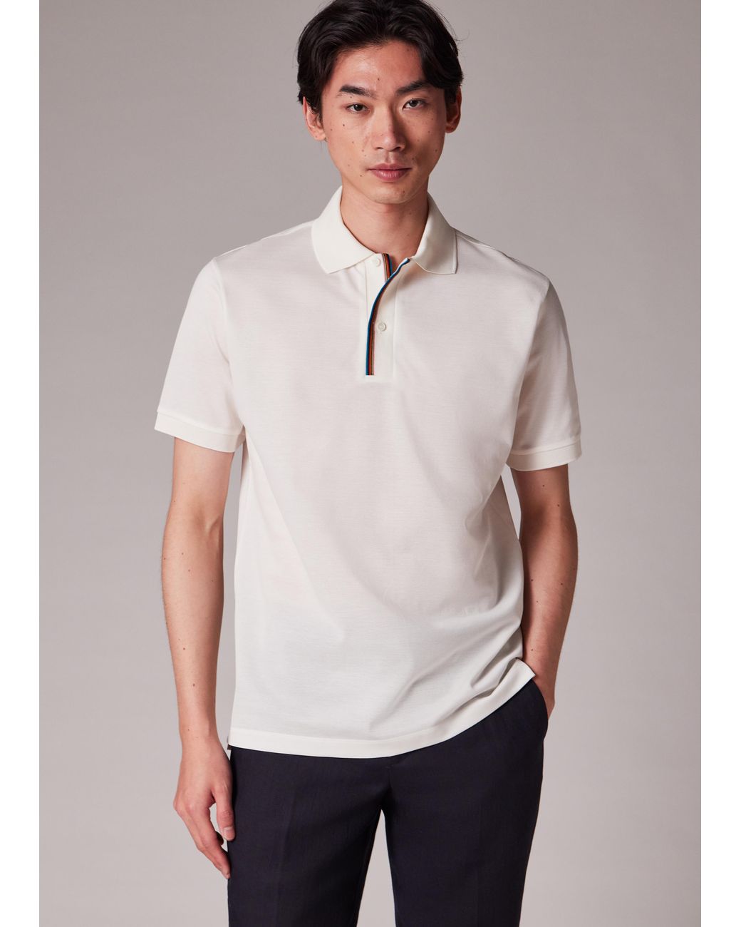 Paul Smith White Gents Polo Shirt for men