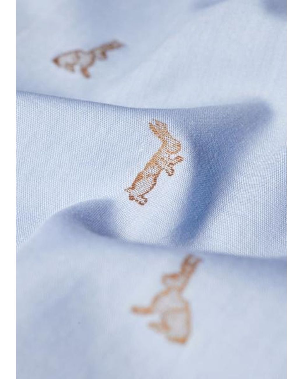Paul Smith Blue Pale 'Little Rabbit' Fil Coupé Shirt for men