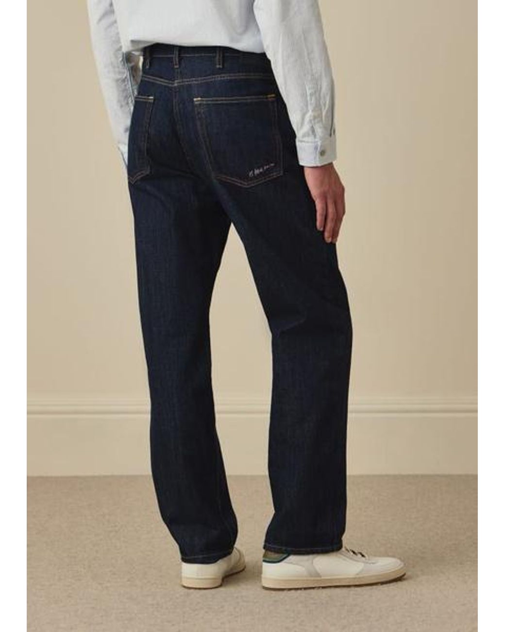 Paul Smith Blue Relaxed-Fit 'Organic Authentic Twill' Jeans for men