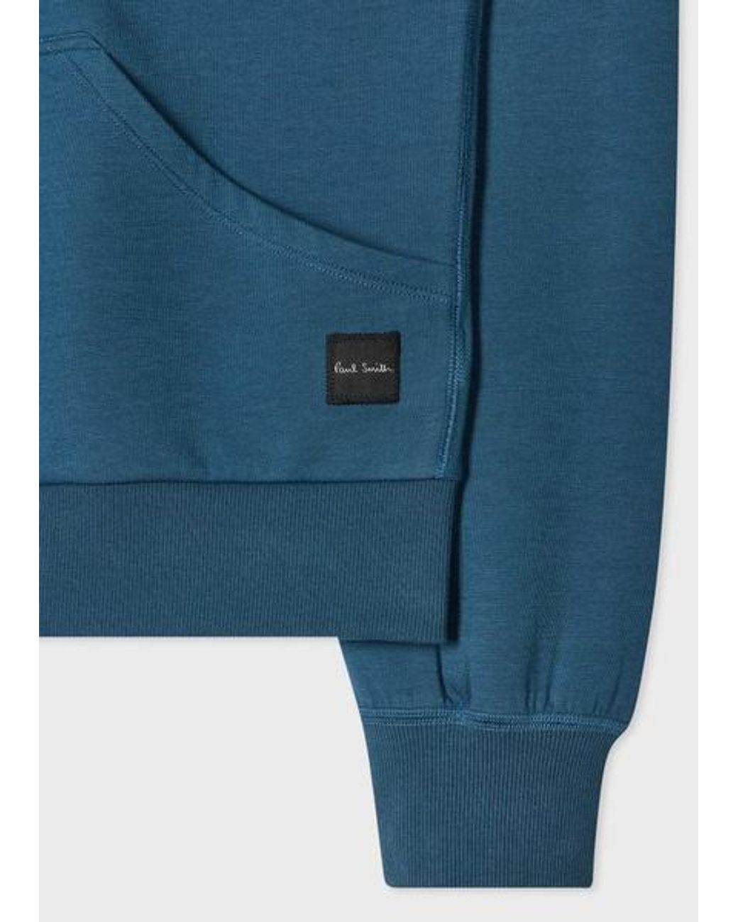Paul Smith Blue Petrol Cotton-Blend Zip Lounge Hoodie for men