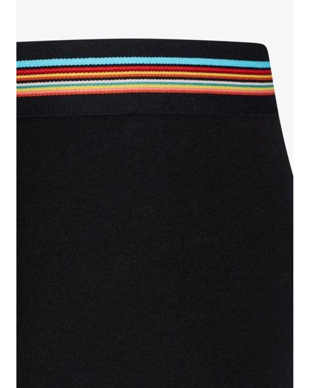 Paul Smith Black 'Signature Stripe' Waistband Boxer Briefs Three Pack for men