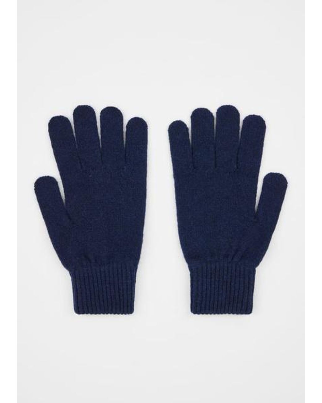 Paul Smith Blue Cashmere-Blend Gloves for men
