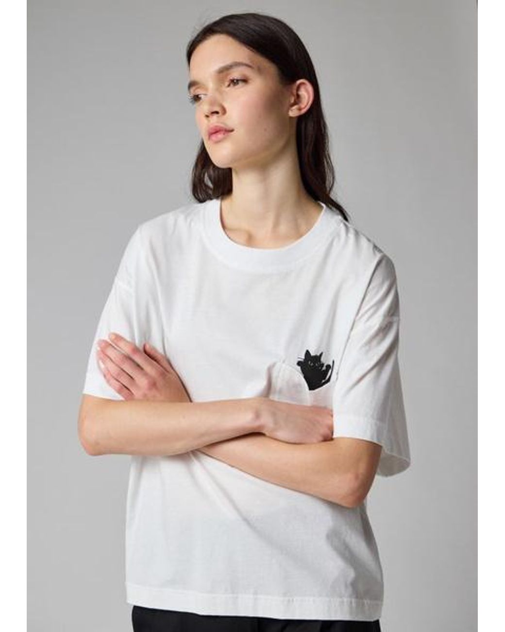 Paul Smith White Organic Cotton 'Cat' T-Shirt