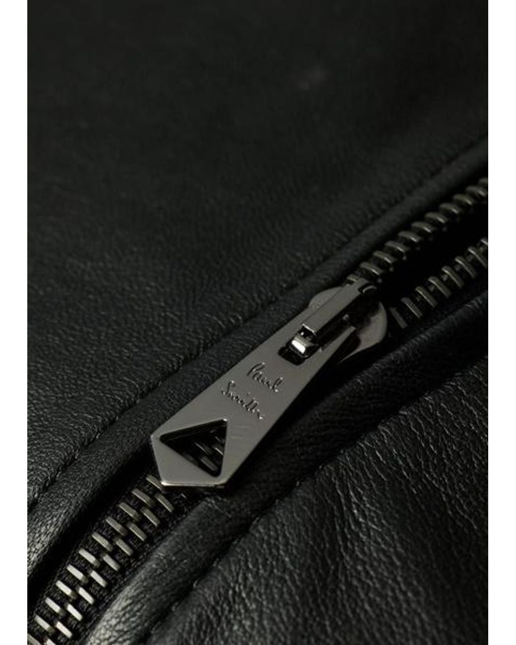 Paul Smith Black Leather Bomber Jacket