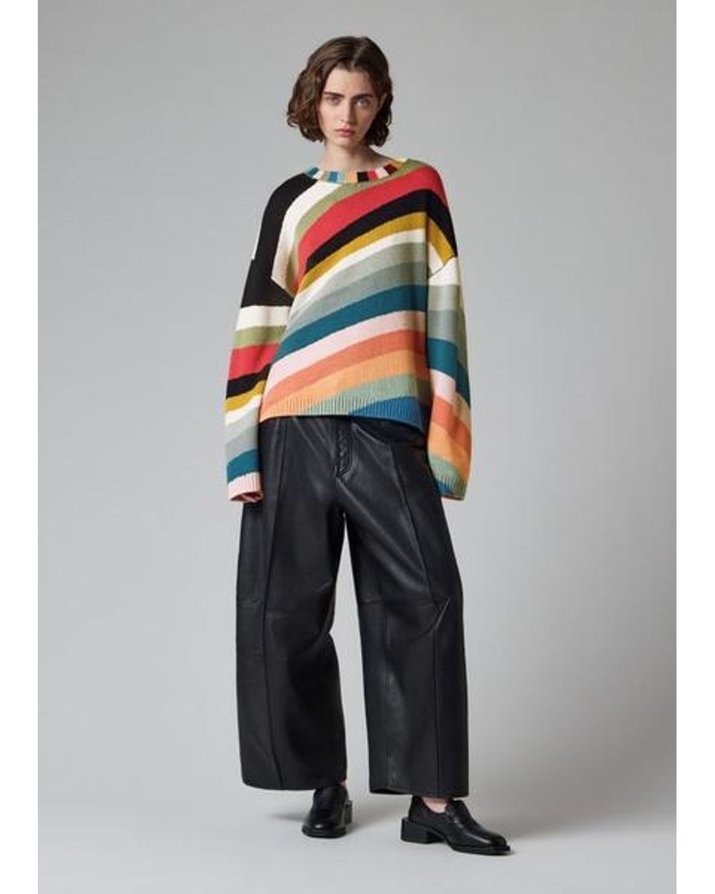 Paul Smith Gray 'Swirl' Crew Neck Sweater