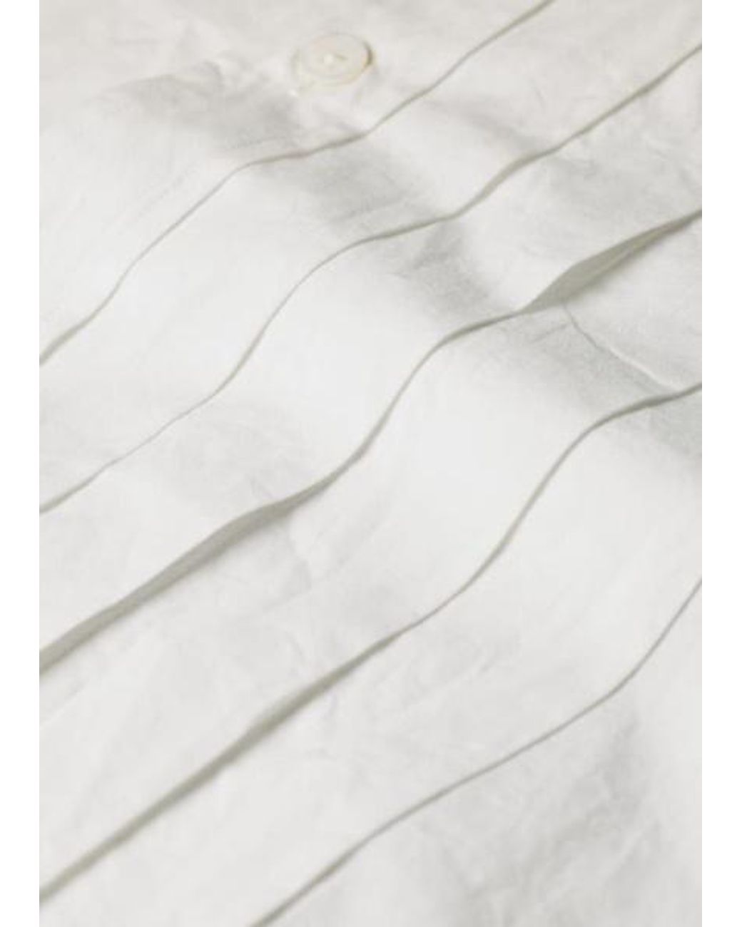 Paul Smith White Pleat-Front Cotton Shirt for men