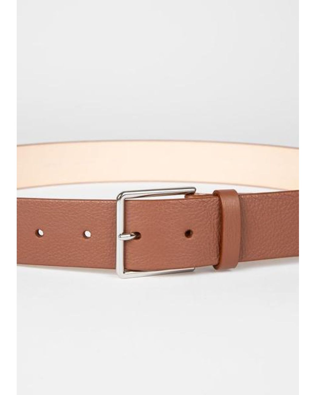 Paul Smith Brown 'signature Stripe' Leather Belt for men