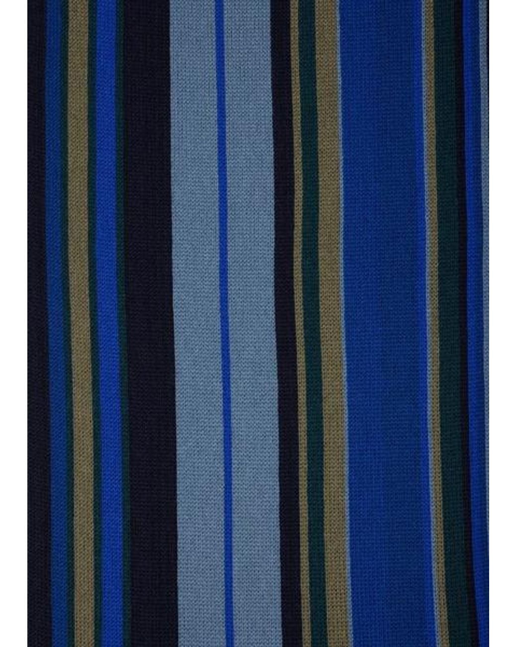 Paul Smith Blue Mini Wool Scarf for men