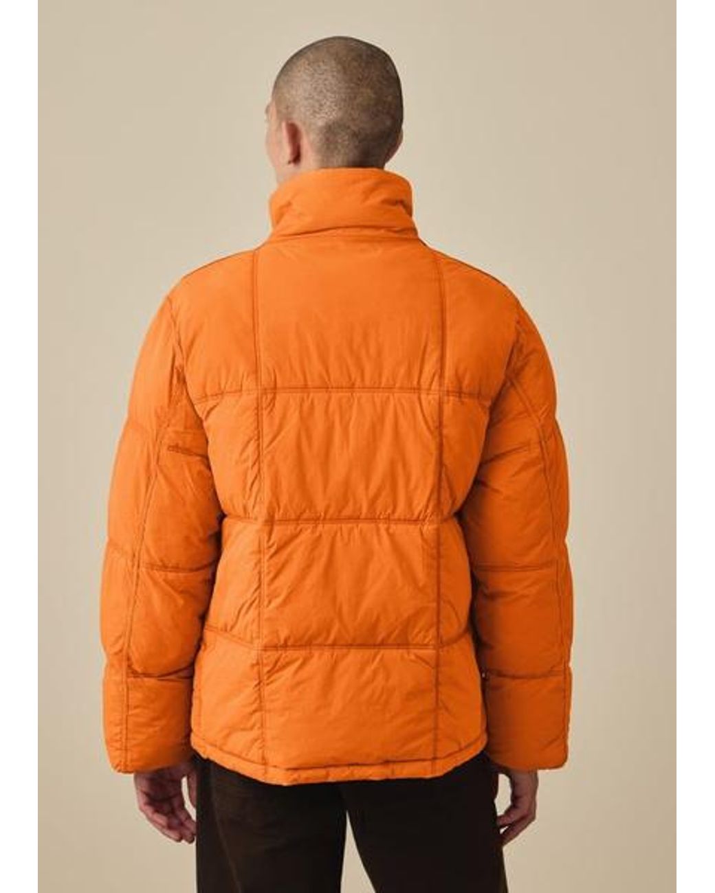 Paul Smith Orange Enzyme-Washed Padded Jacket for men