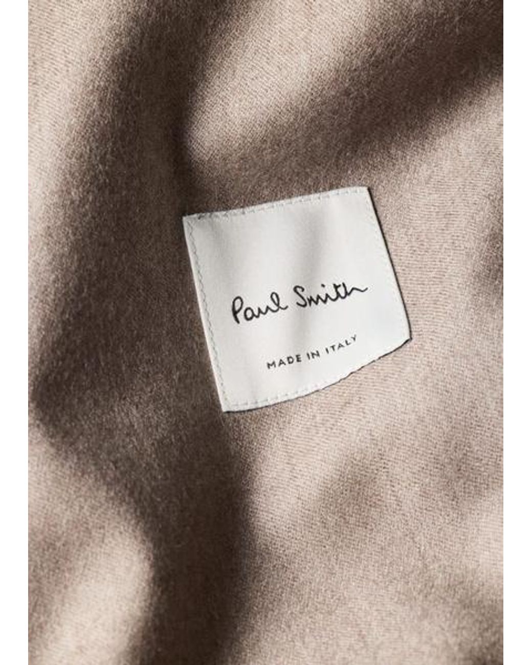 Paul Smith Natural Wool-Cashmere Flannel Overshirt for men
