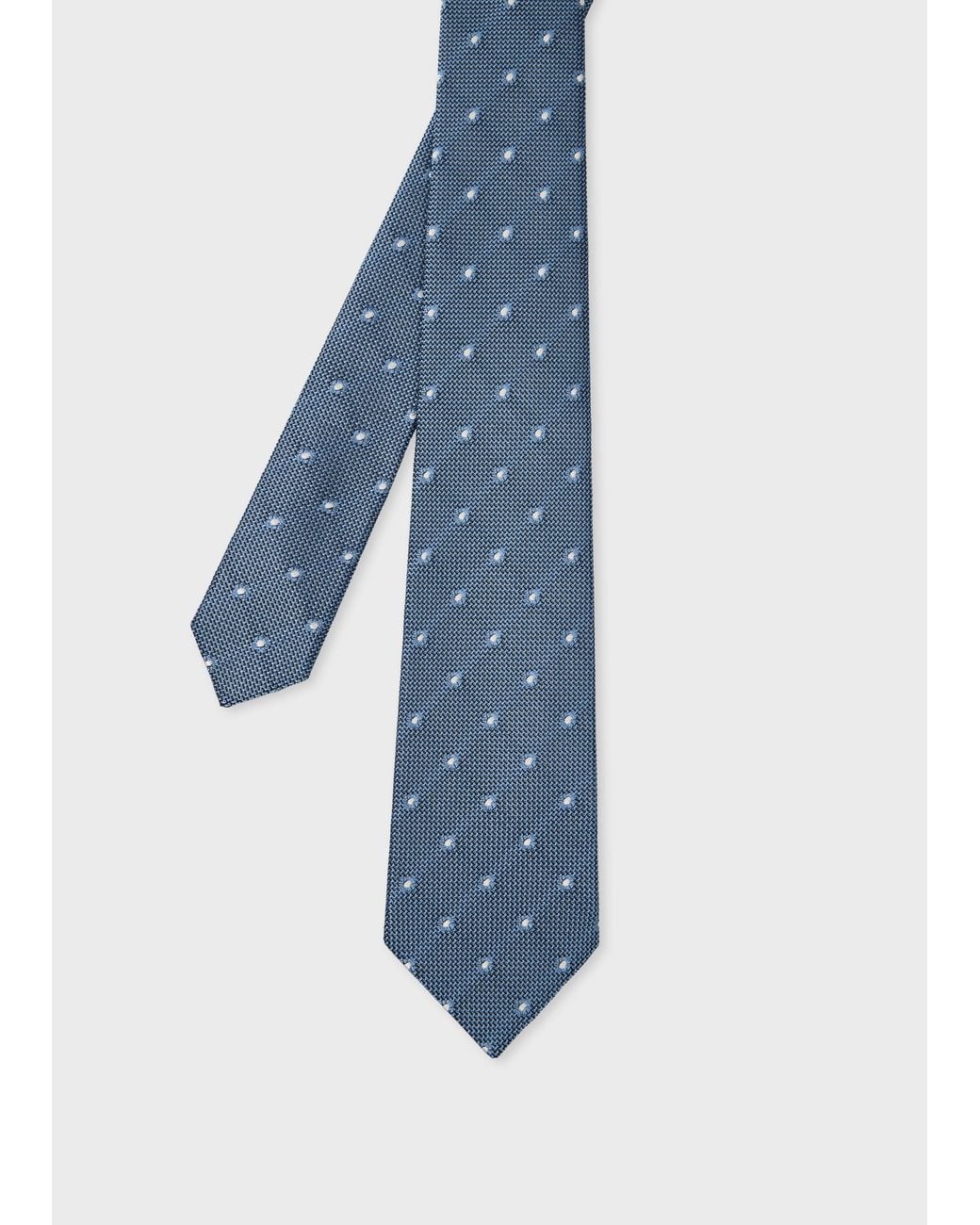 Paul Smith Blue Silk 'Dots' Tie for men