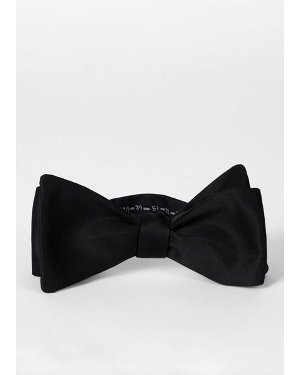Paul Smith Black Plain Satin Bow Tie for men